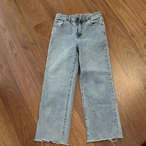 Tractr Kids Light Blue Frayed Hem Jeans
